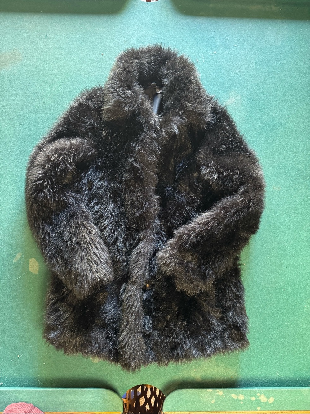 Women’s Small Black Faux Fur Coat
